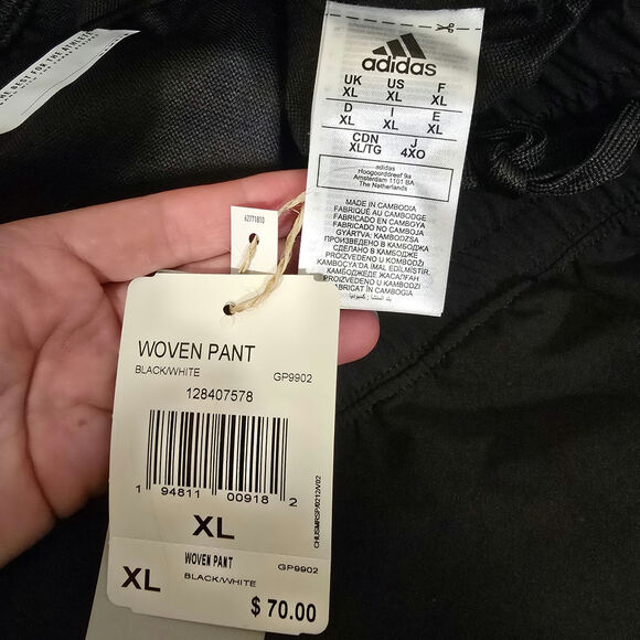 NEW NWT Women's Adidas Black Woven Athletic Pants | Size XL *SEE DESCRIPTION* - Picture 11 of 12